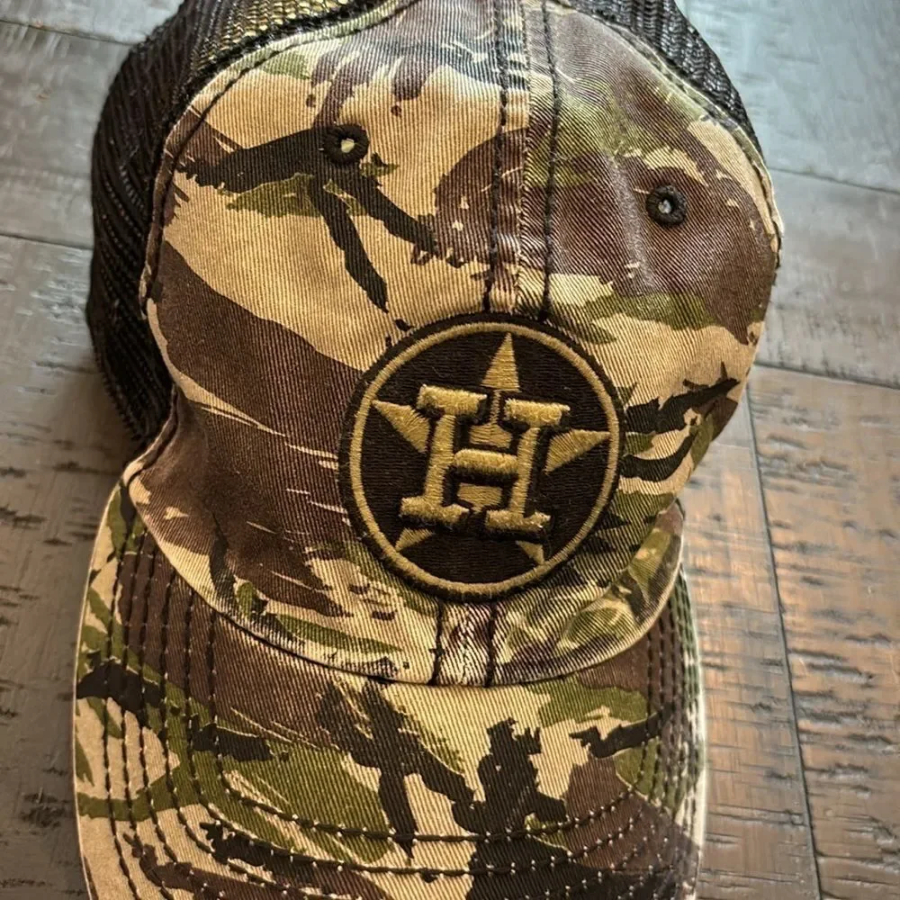 47 Forty Seven Houston Astros Camo Camouflage Baseball Trucker Cap Hat MLB​​​​
